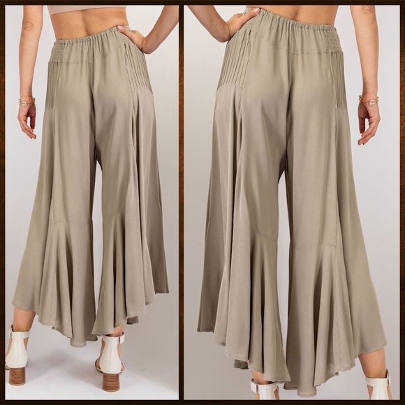 easel Pants & Jumpsuits Easel Fresh Air Ultra Wide Pleated Details